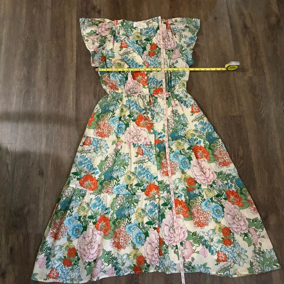 Trovata Birds of Paradis Kristi Midi Dress in Vintage Courtyard - Picture 8 of 10